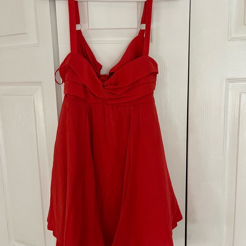 American Threads Vibrant Red Dress